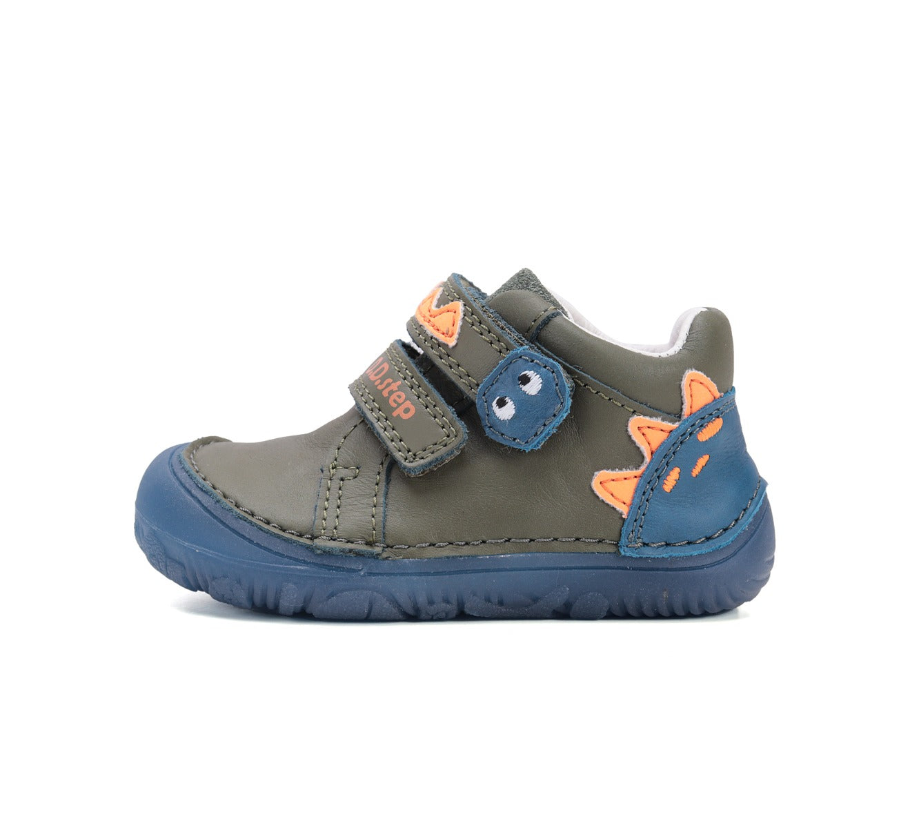 D.D.Step pantofi baieti Barefoot cu talpa fluorescenta 20-25 Khaki cu dino Imagine secundară a produsului