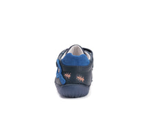 D.D.Step pantofi baieti Barefoot cu talpa fluorescenta 20-25 Royal Blue cu furnici