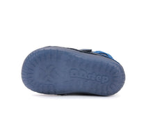 D.D.Step pantofi baieti Barefoot cu talpa fluorescenta 20-25 Royal Blue cu furnici