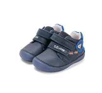 D.D.Step pantofi baieti Barefoot cu talpa fluorescenta 20-25 Royal Blue cu furnici