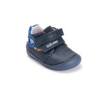 D.D.Step pantofi baieti Barefoot cu talpa fluorescenta 20-25 Royal Blue cu furnici