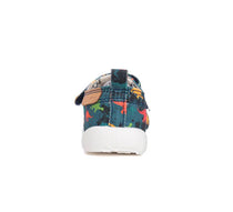D.D.Step pantofi baieti Barefoot de interior 20-25 Bermuda Blue cu dino