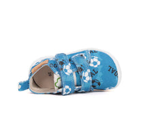 D.D.Step pantofi baieti Barefoot de interior 20-25 Calypso sky cu minge