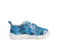 D.D.Step pantofi baieti Barefoot de interior 20-25 Calypso sky cu minge