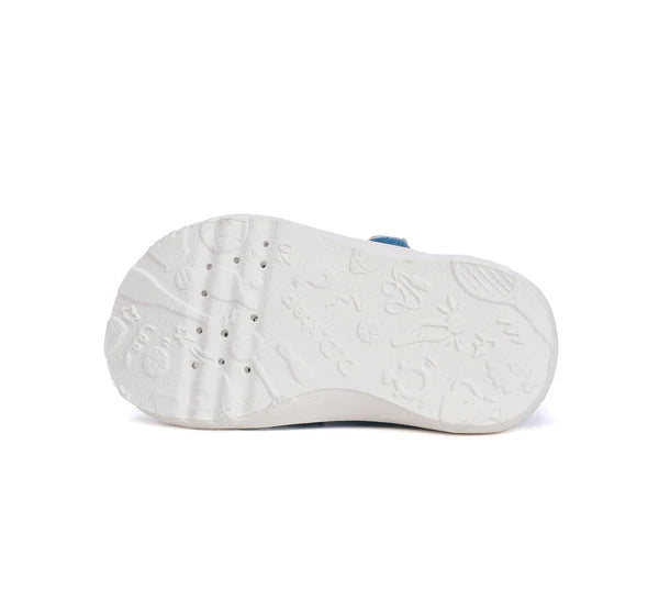 D.D.Step pantofi baieti Barefoot de interior 20-25 Calypso sky cu minge