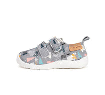 D.D.Step pantofi baieti Barefoot de interior 20-25 Grey cu urs polar