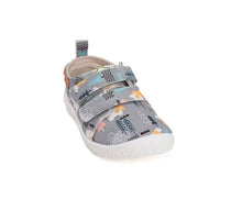 D.D.Step pantofi baieti Barefoot de interior 20-25 Grey cu urs polar