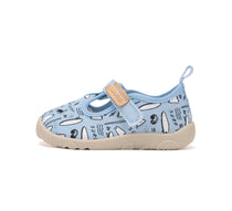 D.D.Step fiú vászon Barefoot beltéri cipő 20-25 Aero Blue Surf