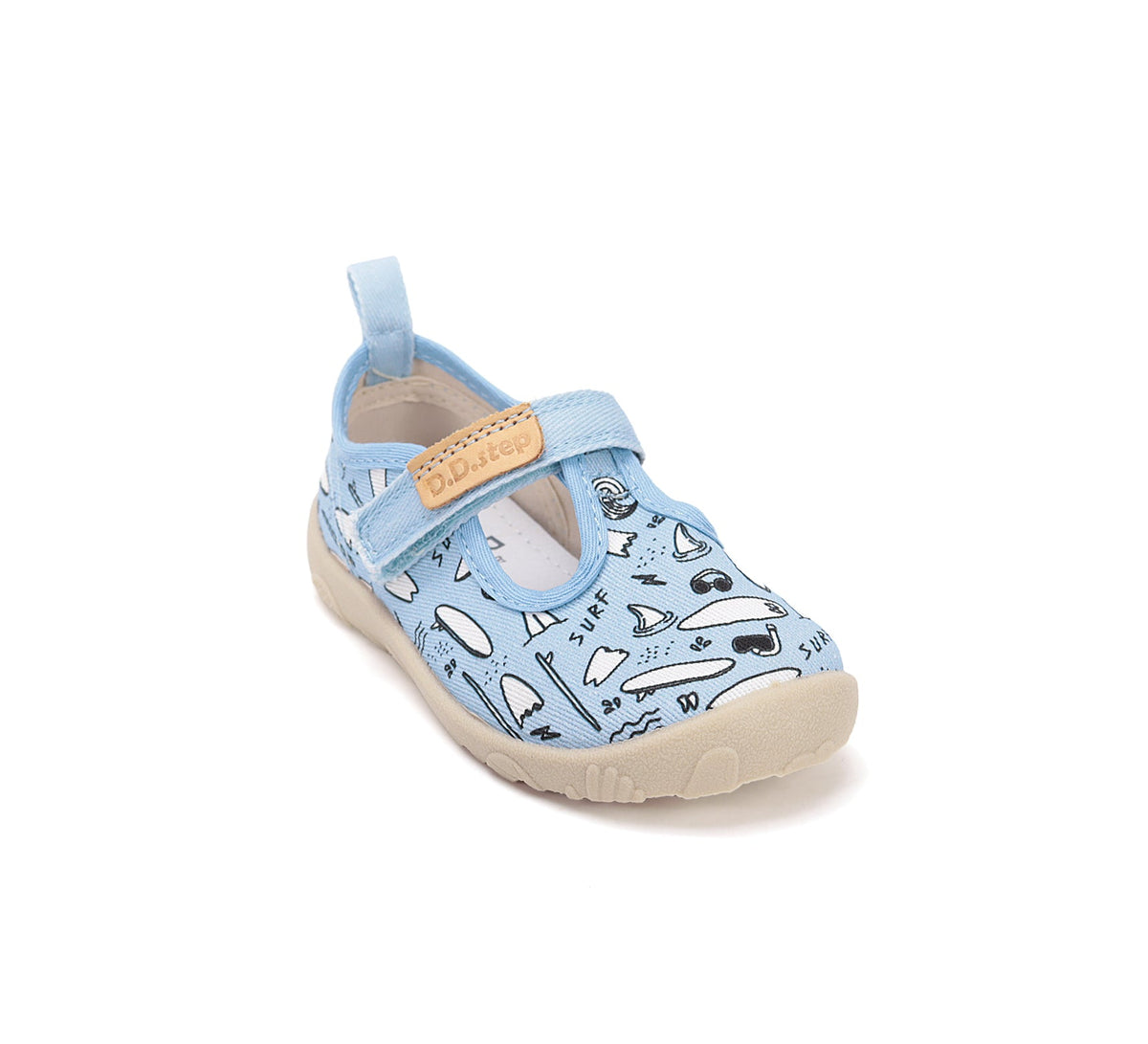 D.D.Step fiú vászon Barefoot beltéri cipő 20-25 Aero Blue Surf