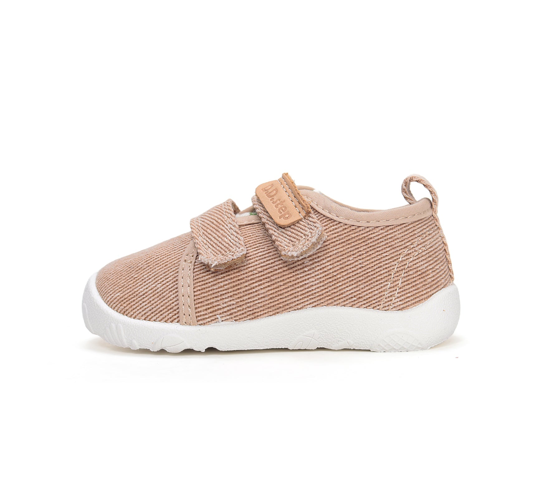 D.D.Step pantofi baieti Barefoot de interior din panza 20-31 Cream simplu Imagine secundară a produsului