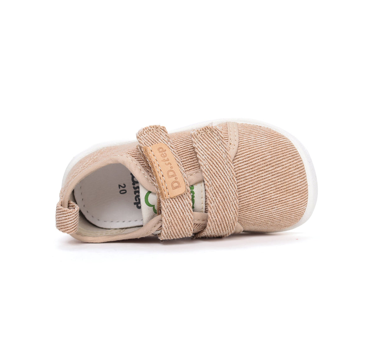 D.D.Step fiú barefoot vászon benti cipő 20-31 Egyszerű krémszínű