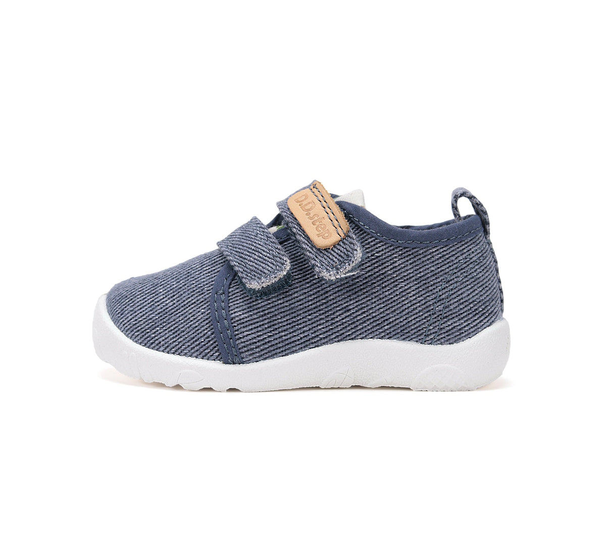 D.D.Step pantofi baieti Barefoot de interior din panza 20-31 Royal Blue simplu