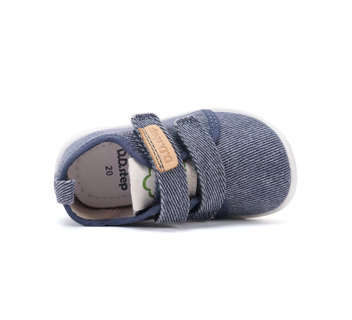 D.D.Step pantofi baieti Barefoot de interior din panza 20-31 Royal Blue simplu