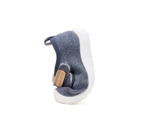 D.D.Step pantofi baieti Barefoot de interior din panza 20-31 Royal Blue simplu
