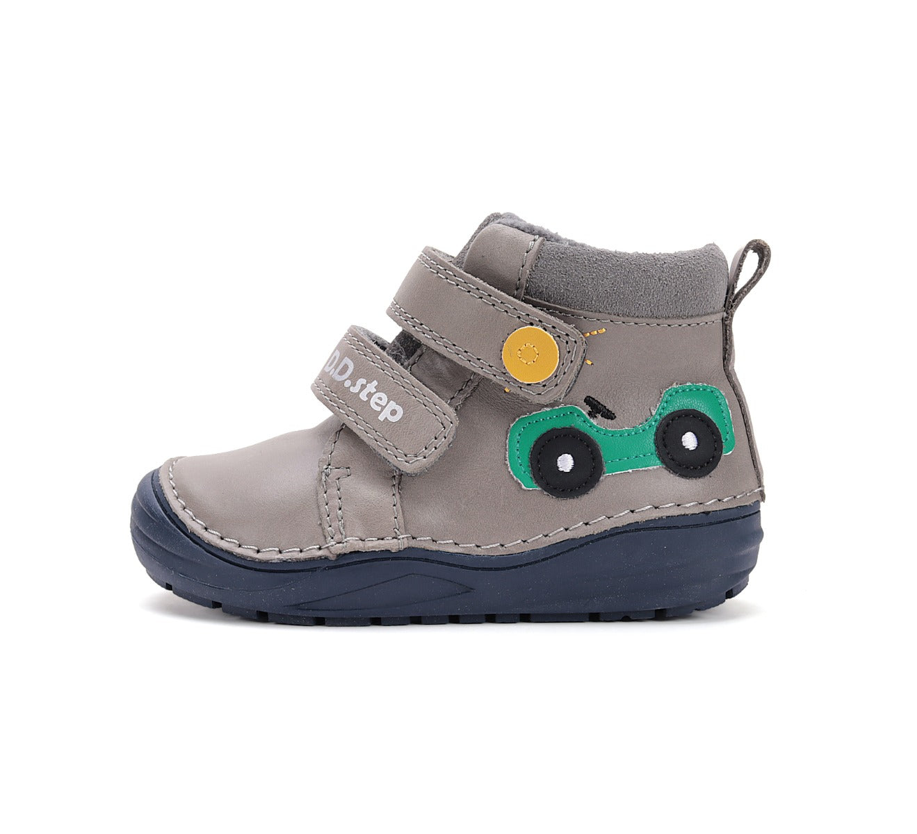 D.D.Step pantofi baieti captusiti 20-25 Dark Grey cu masinuta Imagine secundară a produsului