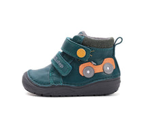D.D.Step pantofi baieti captusiti 20-25 Sea Green cu masinuta