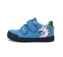 D.D.Step pantofi baieti cu LED 25-30 Bermuda Blue cu dragon