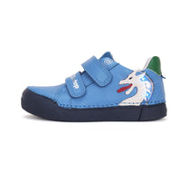 D.D.Step pantofi baieti cu LED 25-30 Bermuda Blue cu dragon