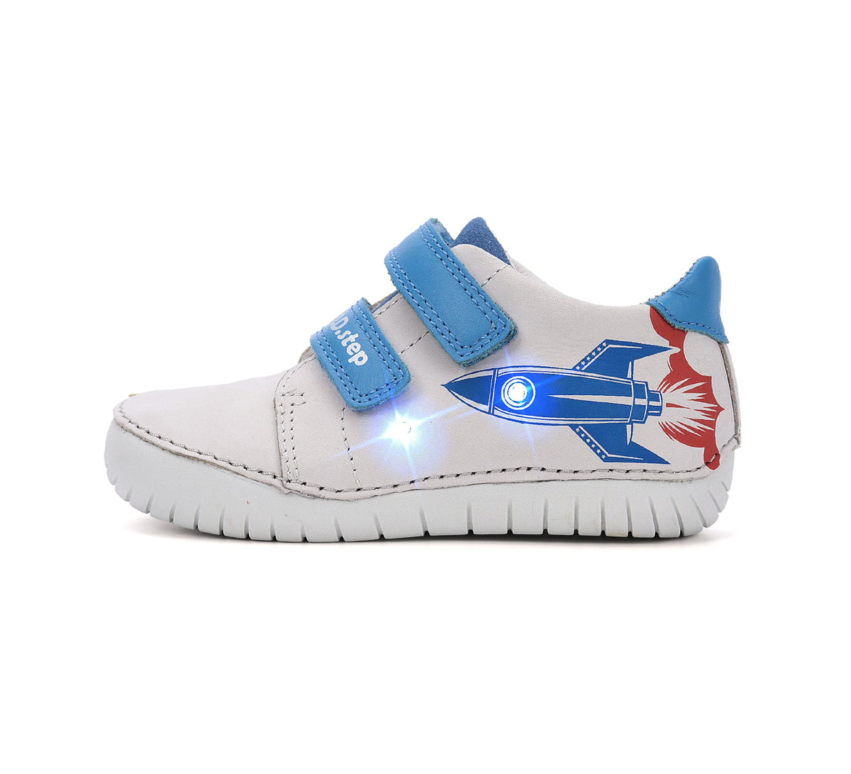 D.D.Step pantofi baieti cu LED 25-30 Dove Grey cu naveta