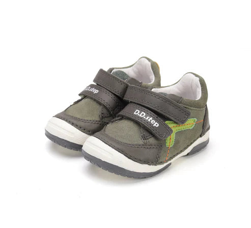 D.D.Step pantofi baieti cu scai 19-24 Khaki