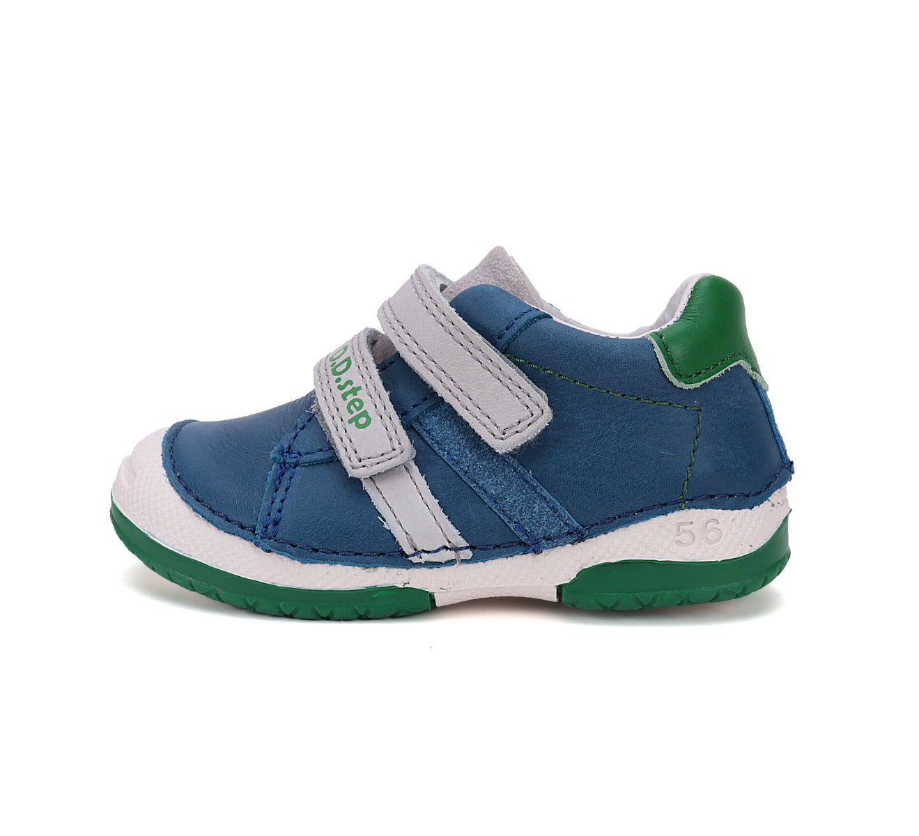 D.D.Step pantofi baieti cu scai 19-24 Royal Blue cu verde Imagine secundară a produsului