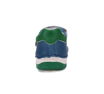 D.D.Step pantofi baieti cu scai 19-24 Royal Blue cu verde