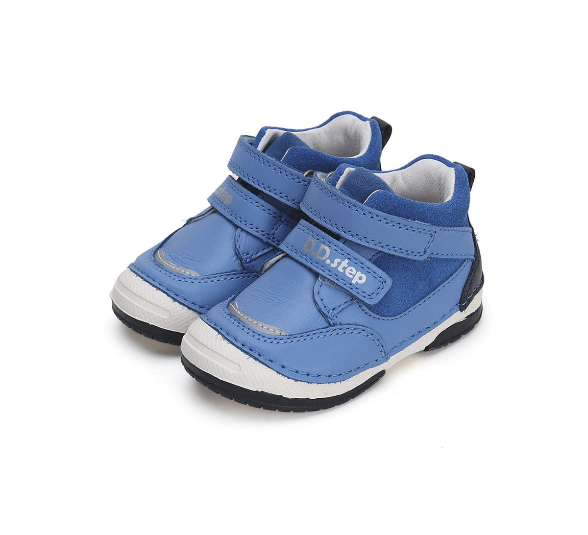D.D.Step pantofi baieti cu scai 19-24, Sky Blue cu albastru