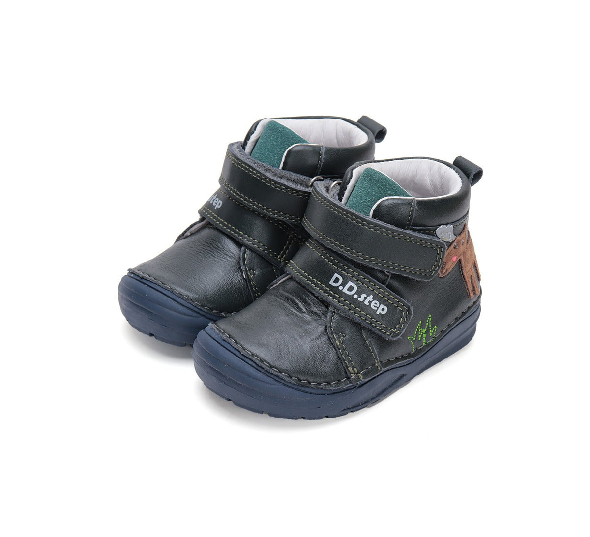 D.D.Step pantofi baieti cu scai 20-25 Emerald cu ren Imagine principală a produsului