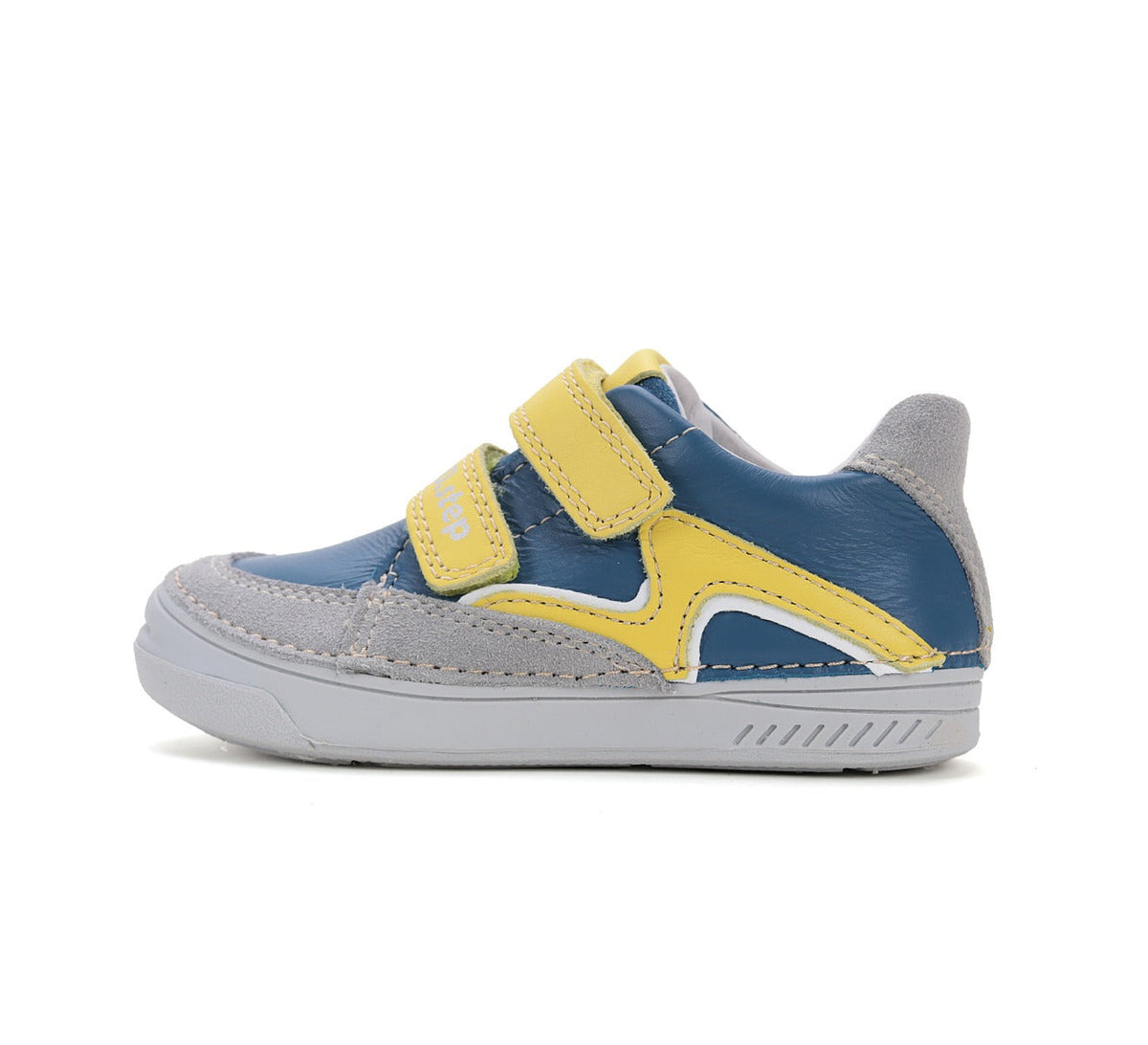 D.D.Step pantofi baieti cu scai 25-30 Bermuda Blue cu galben