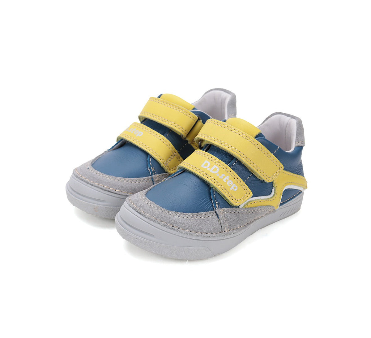 D.D.Step pantofi baieti cu scai 25-30 Bermuda Blue cu galben Imagine principală a produsului