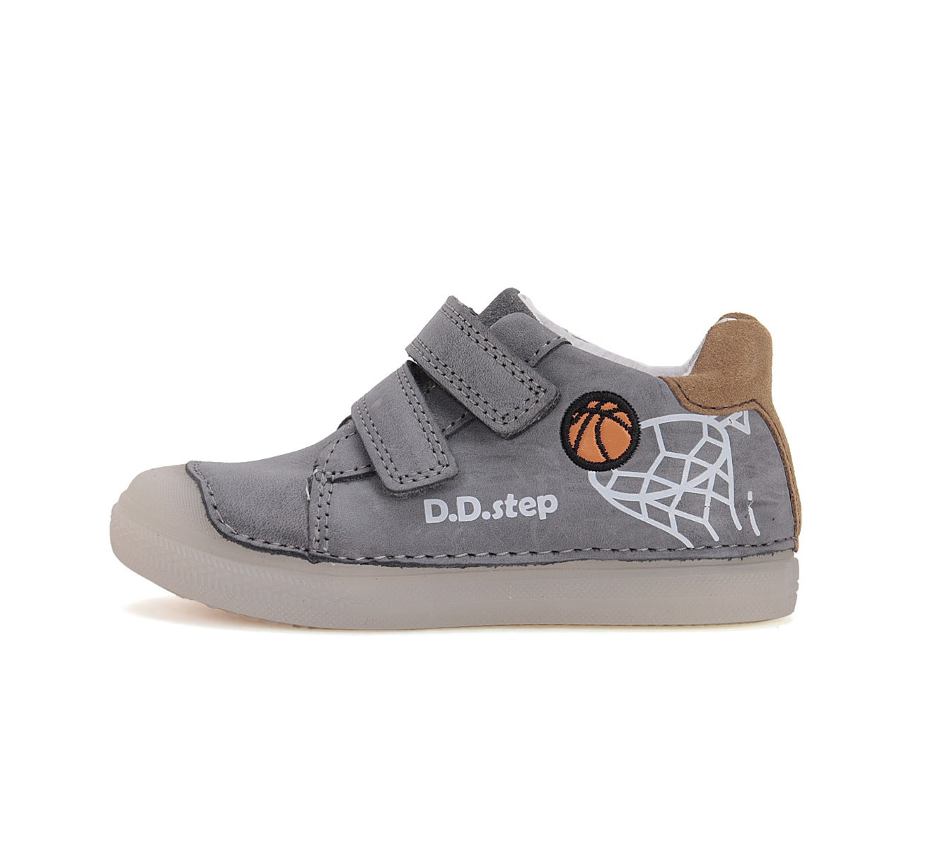 D.D.Step pantofi baieti cu scai 25-30 Dark grey cu minge baschet Imagine secundară a produsului