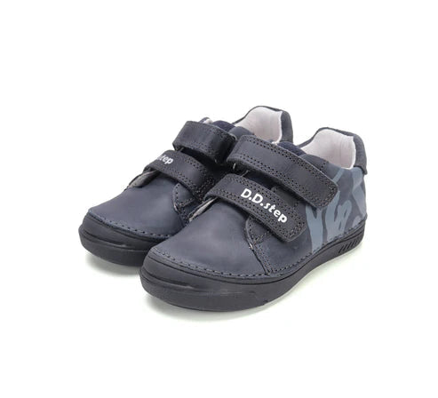 D.D.Step pantofi baieti cu scai 25-30 Dark Grey