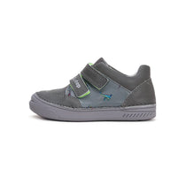 D.D.Step pantofi baieti cu scai 25-30 Khaki cu dinozauri