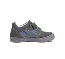 D.D.Step pantofi baieti cu scai 25-30 Khaki cu dinozauri
