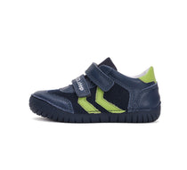 D.D.Step pantofi baieti cu scai 25-30 Royal Blue cu verde
