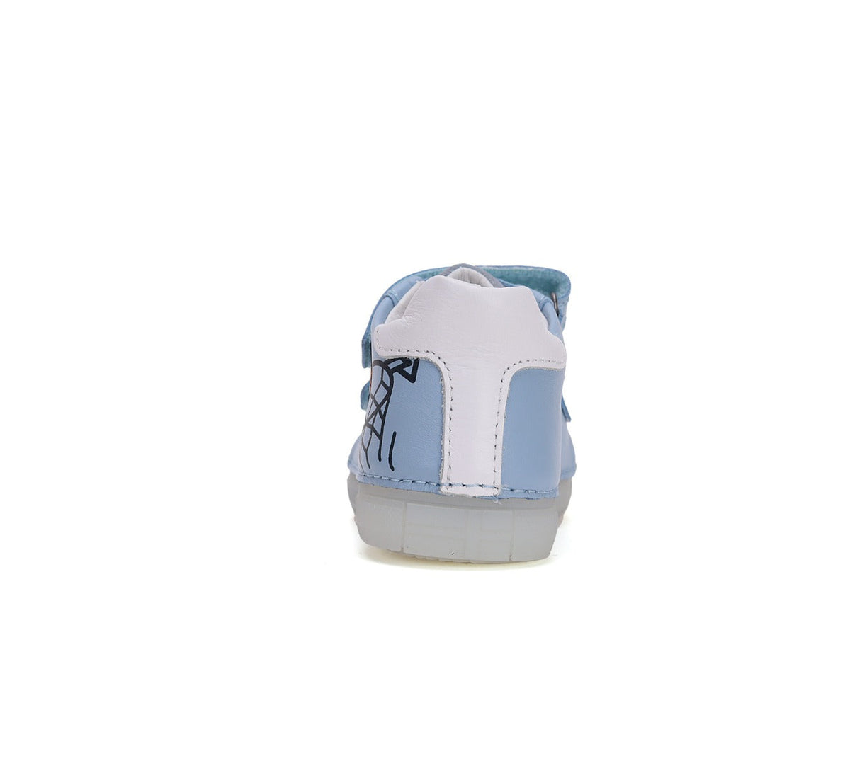 D.D.Step pantofi baieti cu scai 25-30 Sky Blue cu minge baschet