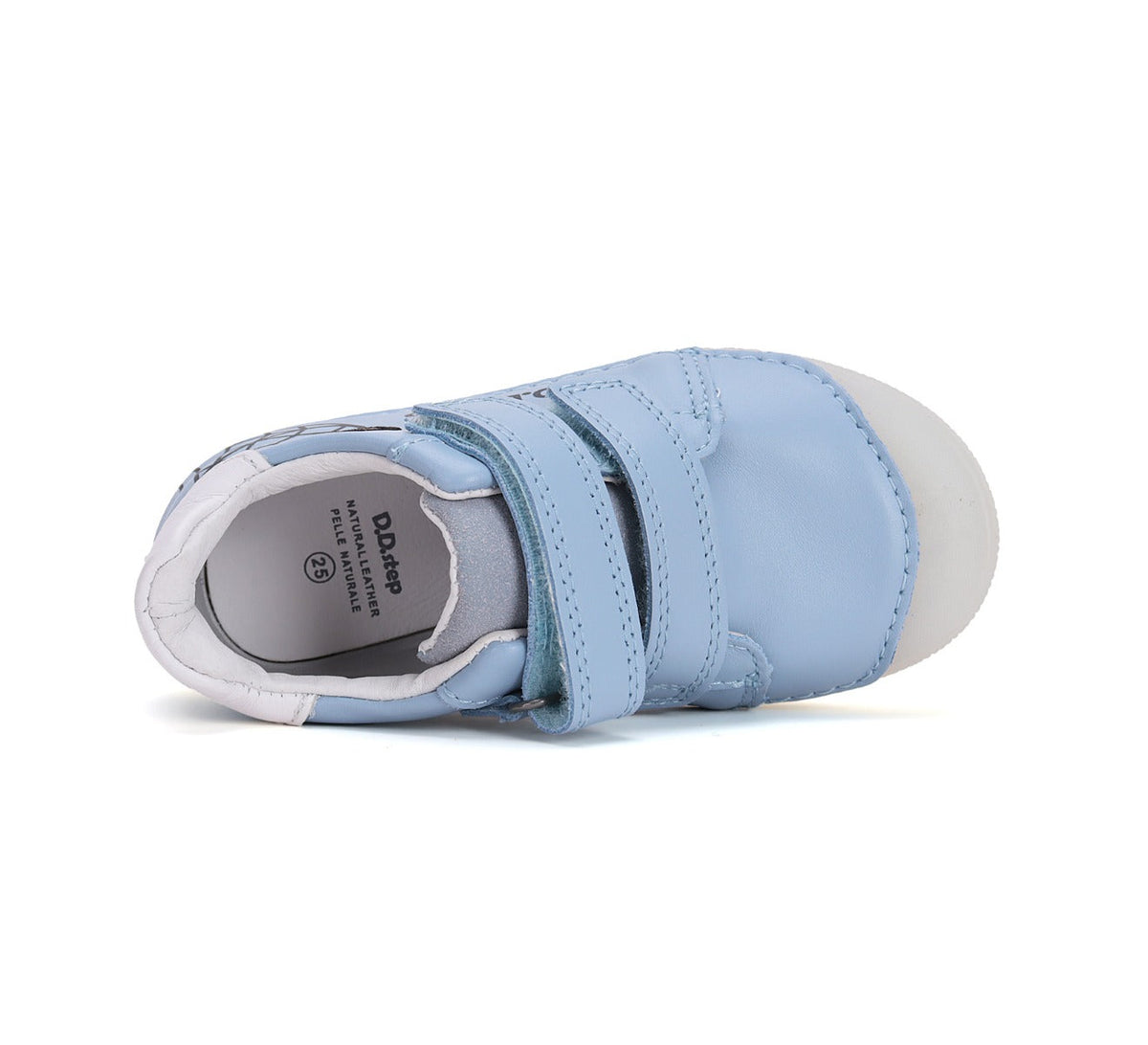 D.D.Step pantofi baieti cu scai 25-30 Sky Blue cu minge baschet