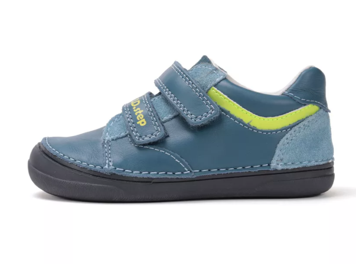 D.D.Step pantofi baieti cu scai 26-31 Bermuda Blue cu verde Imagine secundară a produsului