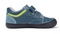 D.D.Step pantofi baieti cu scai 26-31 Bermuda Blue cu verde