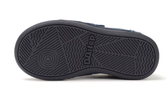 D.D.Step pantofi baieti cu scai 26-31 Bermuda Blue cu verde