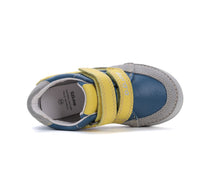 D.D.Step pantofi baieti cu scai 31-36 Bermuda Blue cu galben