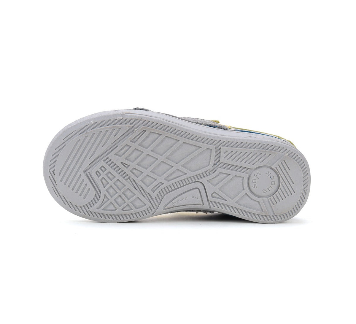 D.D.Step pantofi baieti cu scai 31-36 Bermuda Blue cu galben