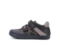D.D.Step pantofi baieti cu scai 31-36 Black cu maro