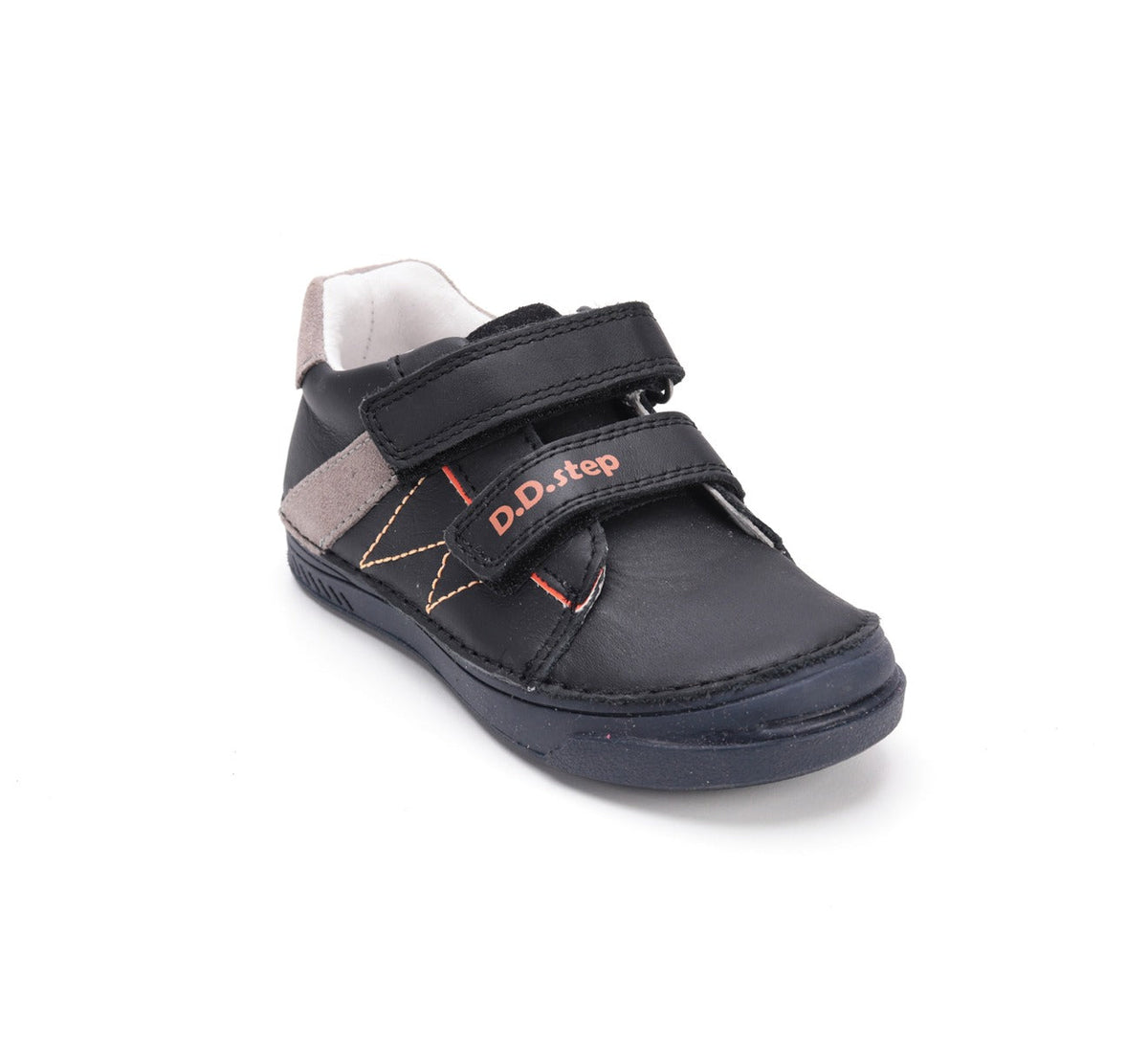 D.D.Step pantofi baieti cu scai 25-30 Black cu maro