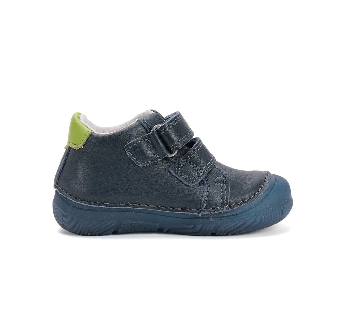 D.D.Step pantofi baieti cu talpa fluorescenta 20-25 Bemuda Blue cu avion