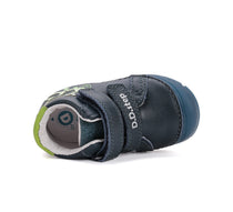 D.D.Step pantofi baieti cu talpa fluorescenta 20-25 Bemuda Blue cu avion
