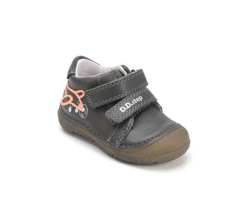 D.D.Step pantofi baieti cu talpa fluorescenta 20-25 Khaki cu avion