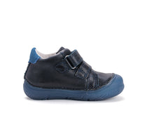 D.D.Step pantofi baieti cu talpa fluorescenta 20-25 Royal Blue cu avion