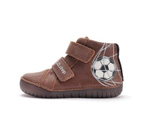 D.D.Step pantofi baieti cu talpa fluorescenta 25-30 Chocolate cu minge