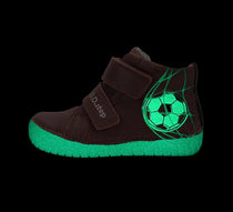D.D.Step pantofi baieti cu talpa fluorescenta 25-30 Chocolate cu minge